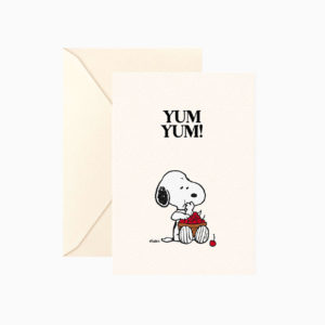 Carte double Snoopy « Yum Yum! » avec enveloppe